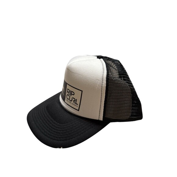 Rip Curl Classic Trucker Snapback Hat Black Original Logo Mesh Back Otto Cap 2 - Picture 3 of 8